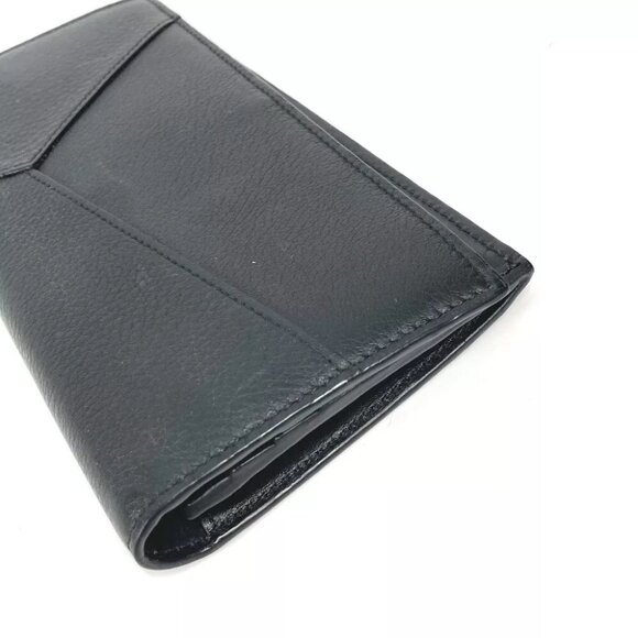 LOEWE Long wallet puzzle Two fold Long Wallet Leather Black - Picture 5 of 13